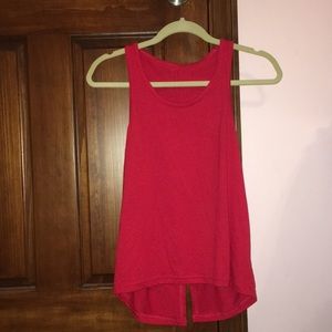 Red Tank Top with split in the back